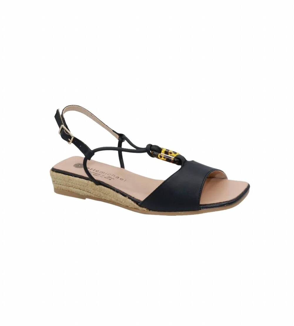 NEW ERIC MICHAEL women's miami sandals in black